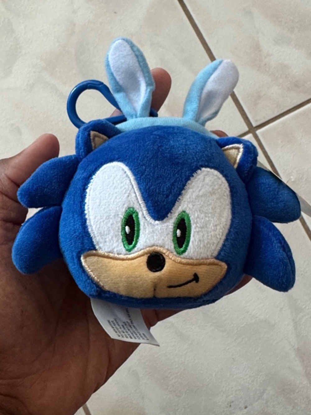 Sonic the Hedgehog Blue Plush Keychain for Kids
